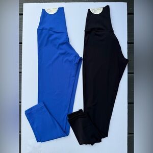 Aerie High-Waist Blue and Black Leggings
